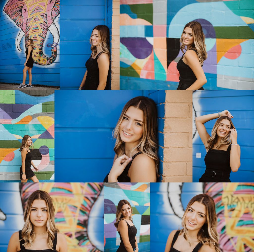 Ashley Nicolle Photography bold colorful urban graffiti senior pictures in Pittsburgh