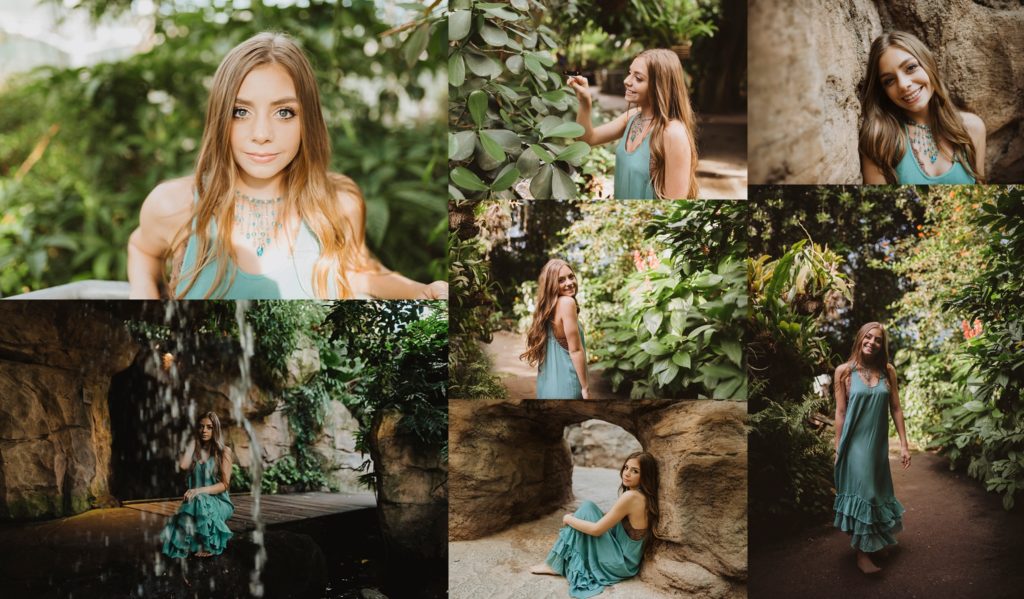 Ashley Nicolle Photography bohemian senior pictures in botanical garden