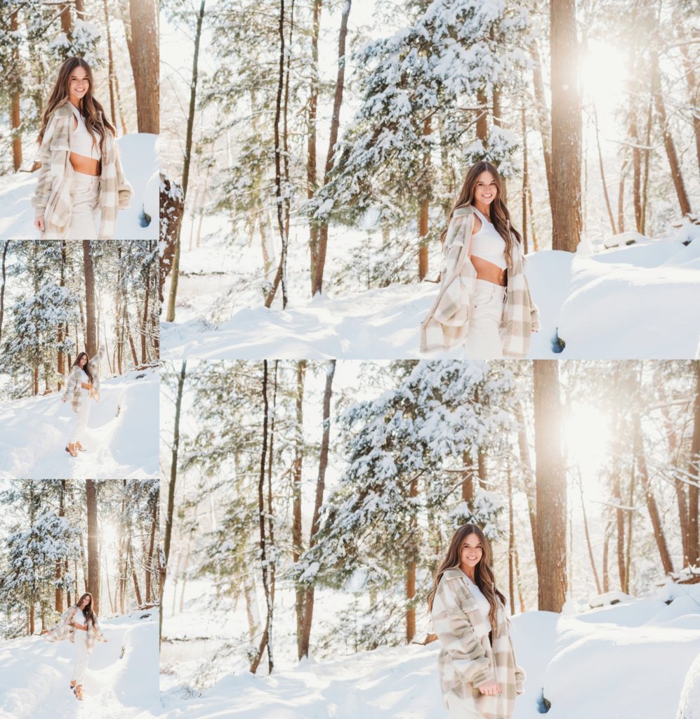 Ashley Nicolle Photography senior photographer boardman ohio winter snow session